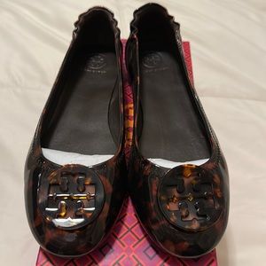 Tory Burch Minnie Travel Ballet Flats Tortoise